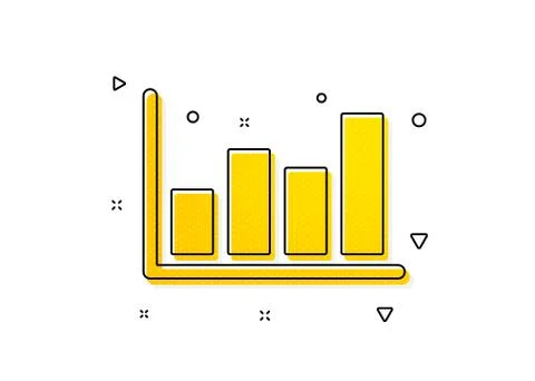 Histogram chart icon. Financial graph. Vector Stock Illustration