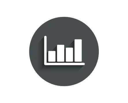 Histogram chart simple icon. Financial graph. Stock Illustration