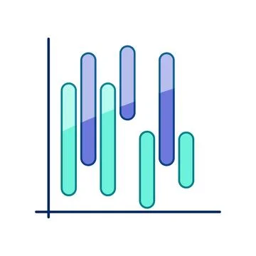 Histogram chart visualizing data analysis and business growth 스톡 일러스트