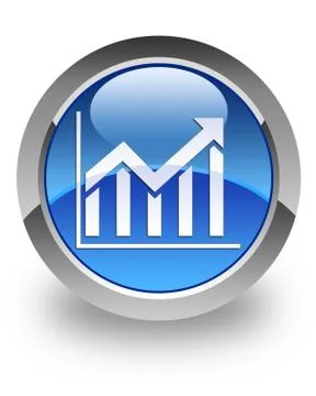Histogram glossy icon Stock Illustration