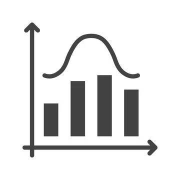 Histogram icon vector image. Ilustración de archivo