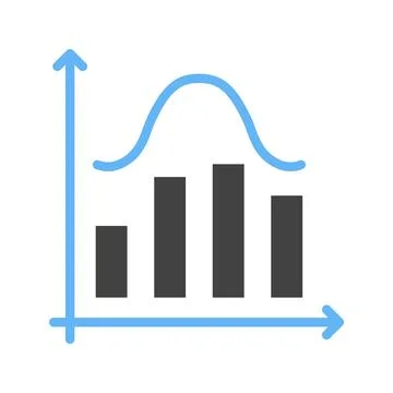 Histogram icon vector image. Ilustración de archivo