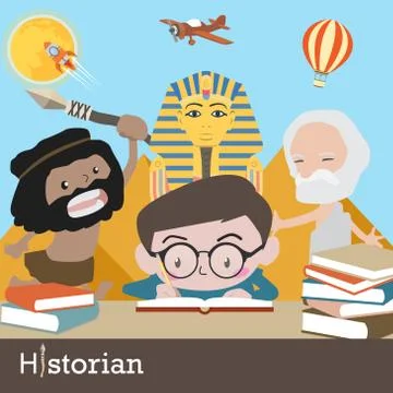 Historian occupation vector Illustrazione stock