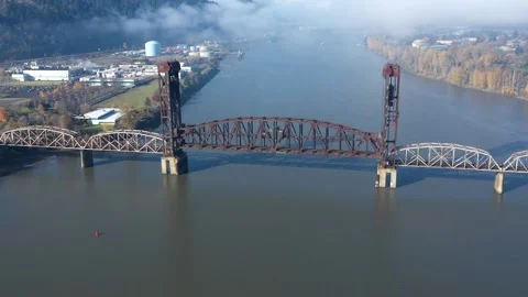 Historic 1908 Train Bridge Lowering Stock Footage 145144639
