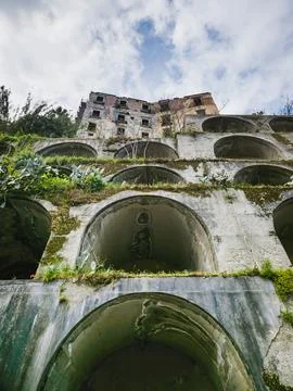 Historic arched cliffside structure in Tropea, Calabria, Italy - April 17, 2026 Stock Photos