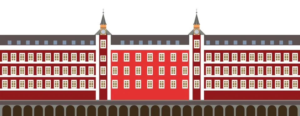 Historic architecture Stock Illustration