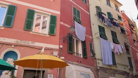 Historic Architecture in Monterosso a Mare Stock Footage 334179422