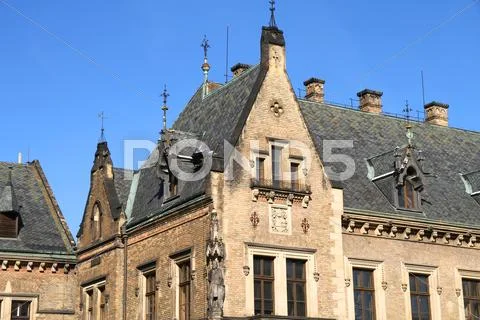 Historic architecture in prague. Stock Photos