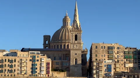 Historic architecture in Valetta, Malta Stock Footage 265674310