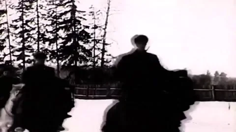 Historic battle scenes during Soviet defense of Moscow 스톡 동영상 330263447