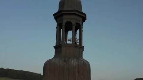 Historic Bell Tower in Herrnhut Moravian Heritage, Germany Vídeos de archivo 347644853