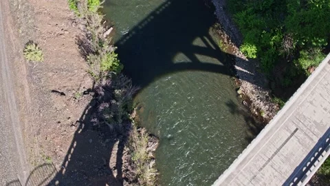 Historic Bridge Birdseye View Stock Footage 154876725