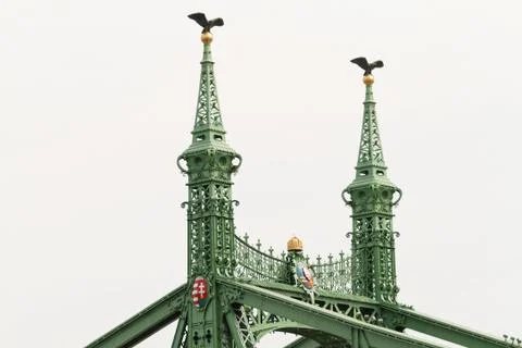Historic bridge in Budapest Foto stock