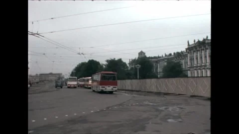 Historic Building with Bus Video stock 278399488