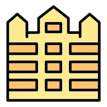 Historic building icon vector flat Stock Illustration