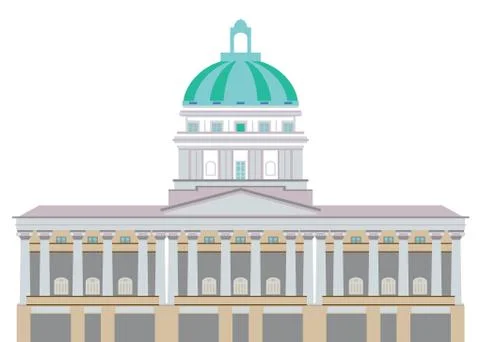 Historic building Stock Illustration