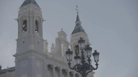A historic building in Madrid, Spain Stock-Footage 345029043
