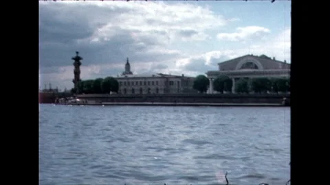 Historic Building by River Video stock 278360603