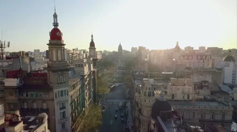 Historic buildings in Buenos Aires, Argentina Stock Footage