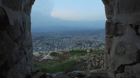 The historic Cairo Citadel, which was destroyed by the Yemen war Stock Footage 197048855