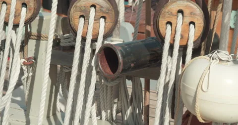 Historic cannons Video stock 142809284