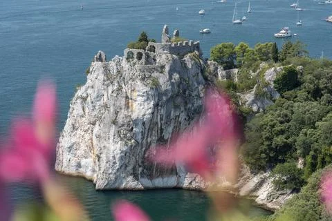 Historic Castello Vecchio di Duino Stock Photos