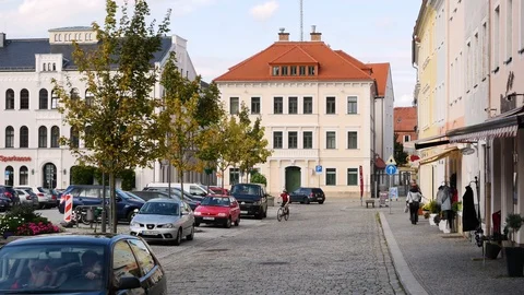 The historic center of Dippoldiswalde 스톡 동영상 119436381