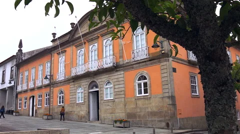 Historic center o Arcos de Valdevez. North of Portugal. 스톡 동영상 62552513