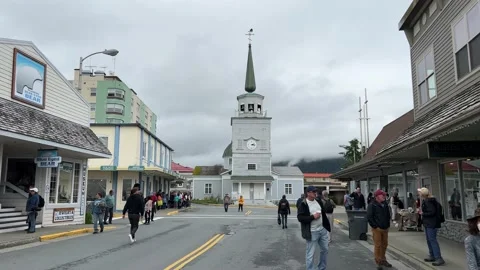 Historic centre of Sitka, Alaska Stock Footage 203983821
