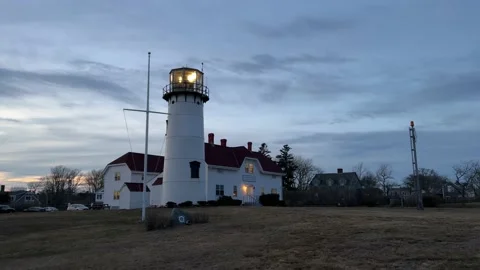 Historic Chatham, Cape Cod Lighthouse at Chatham, Cape Cod Stock Footage 171893281