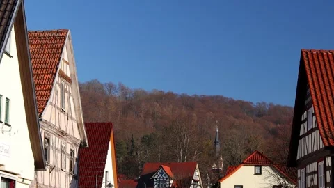 Historic city bad liebenstein in thuringia germany 4k 25fps video Stockbeeldmateriaal 327723175