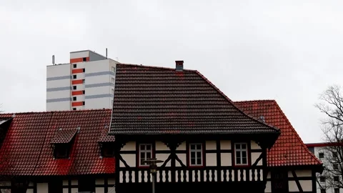 Historic city of suhl in thuringia germany 4k 25fps video Stock Footage 329607453