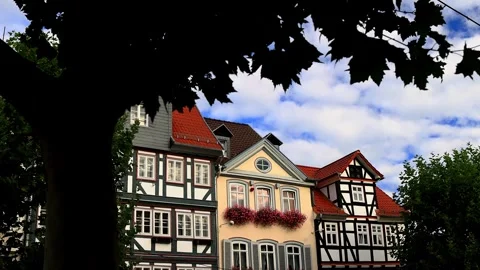The historic cityscape of bad hersfeld 4k video Stock Footage 346817702