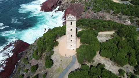 Historic Cliffside Tower Video stock 334902185