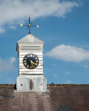 Historic Clock Tower With Copy Space Stock Photos