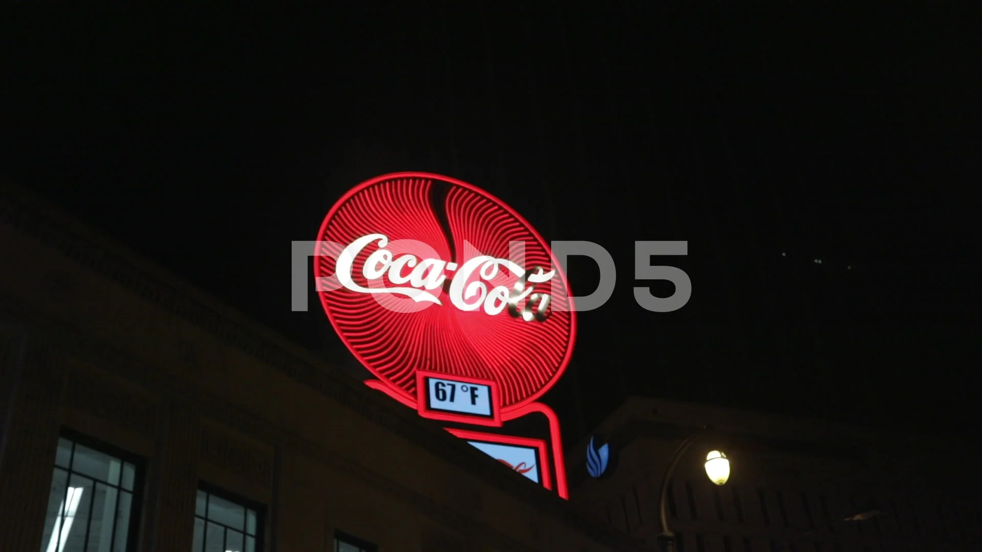 Historic Coca-Cola Neon Sign Is A Landma... | Stock Video | Pond5
