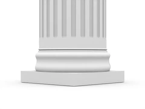 Historic column on white background Stock Illustration