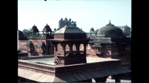 Historic Complex with Multiple Domes Video stock 276292824