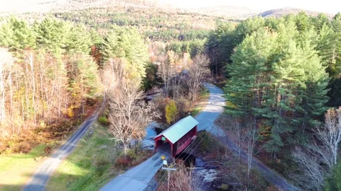 Historic Cox Brook Covered Bridges Stock Footage 321434357