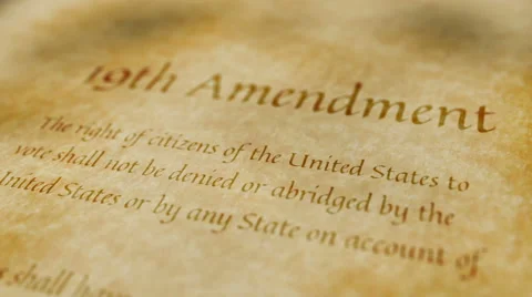 Historic Document 19th Amendment 動画素材 42286918