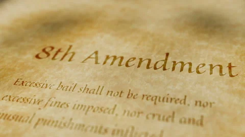 Historic Document 8th Amendment Video stock 158068707