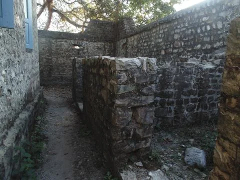 The historic Dooars jail, or Buxa Fort, stands majestically Stock Photos