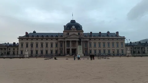 The Historic Ecole Militaire on The Champ de Mars in Paris Video stock 342441387