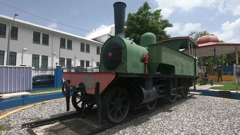 Historic Engine No. 11 train in San Fernando. Stock Footage 339597938