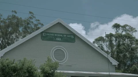 Historic Eumundi School of Arts Building Exterior at Eumundi Markets Sunshine Co Stock Footage 341291460