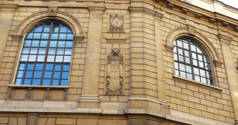 Historic Facade Windows On The World Famous Ecole Polytechnique In Paris, Stock Footage 170583851