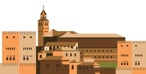 Historic fort Illustrazione stock