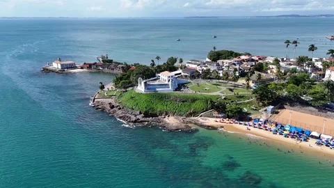 Historic Forte de Monte Serrat Overlooking the Bay Stock Footage 341247016