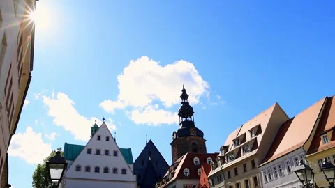The historic german town of eisleben 4k video Stock-Footage 337059317
