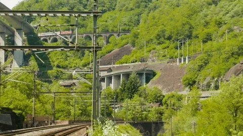 Historic Gotthard panoramic route 04 Video stock 88051228